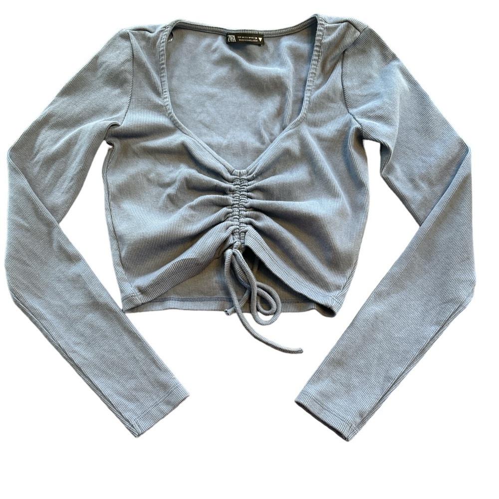 4/$25 Zara Crop top long sleeve Size M